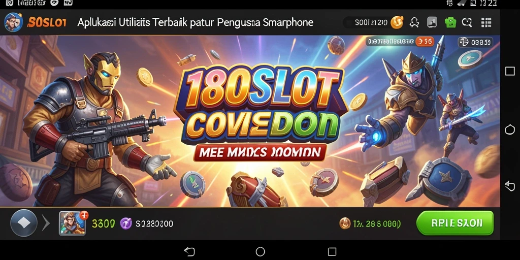 Tampilan screenshot 180SLOT dengan fitur Utility yang memudahkan pengelolaan aplikasi.