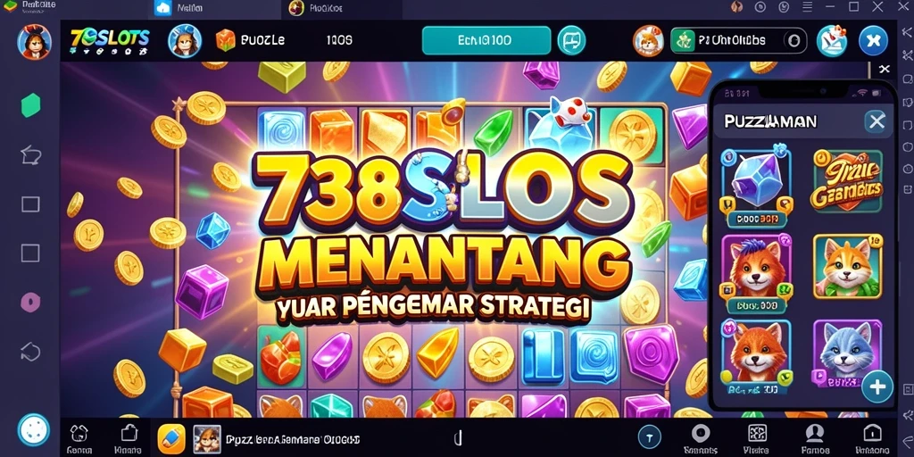 Screenshot gameplay 738SLOTS menampilkan kombinasi slot yang menantang.