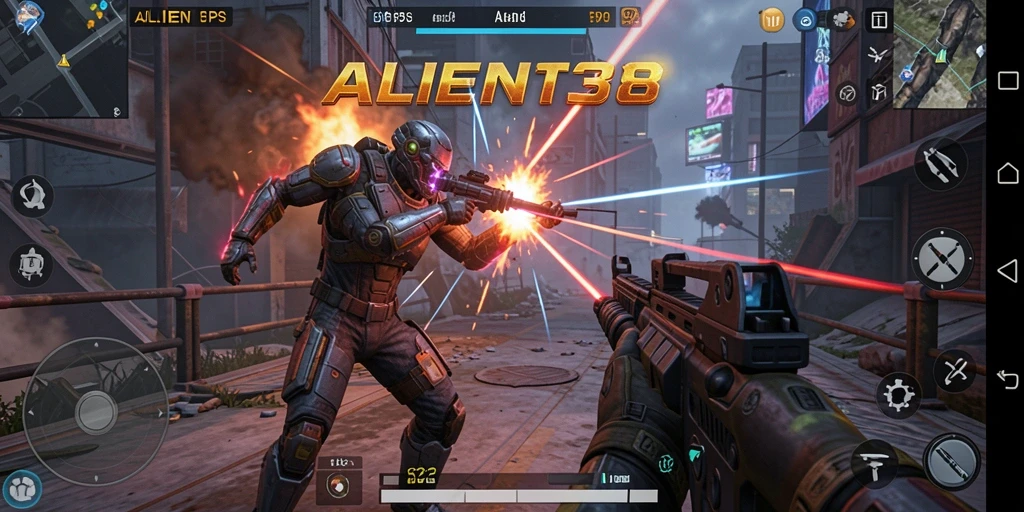 Tampilan menegangkan dari gameplay ALIEN138 yang penuh aksi TPS.