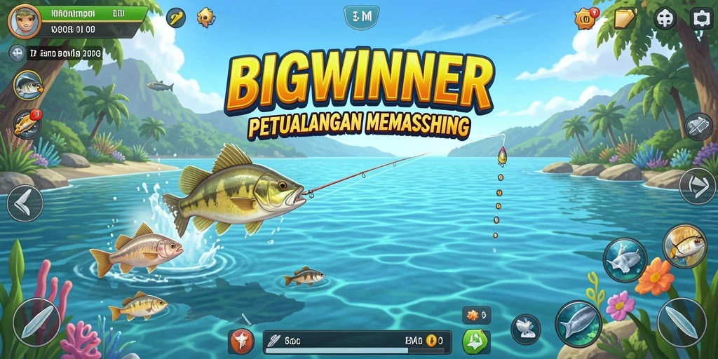 Gameplay seru memancing di bawah laut dengan berbagai tantangan.