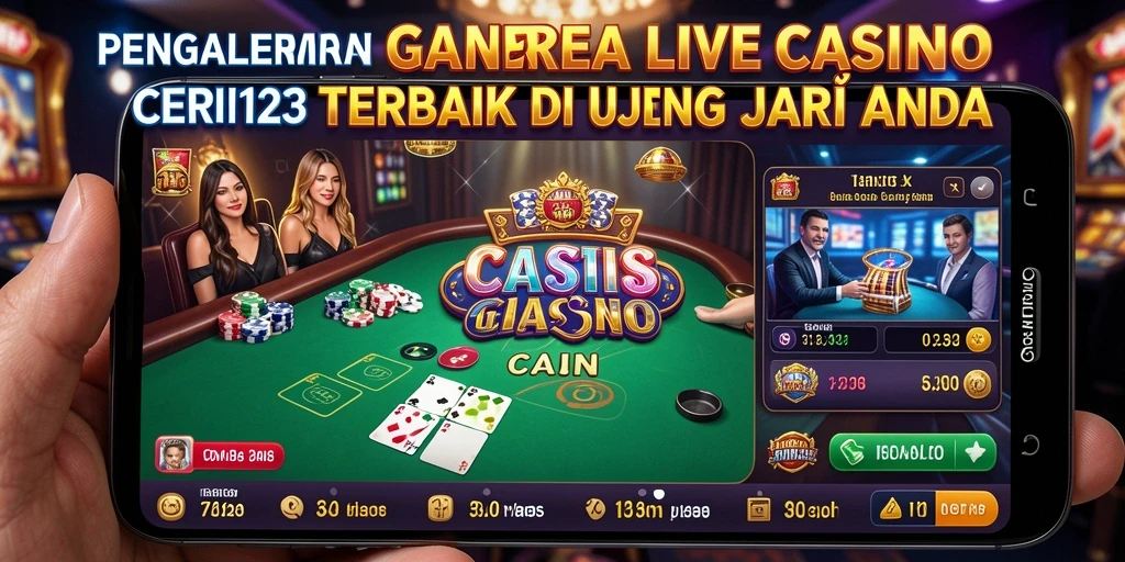 Tampilan utuh gameplay CERI123 dengan dealer langsung yang interaktif.