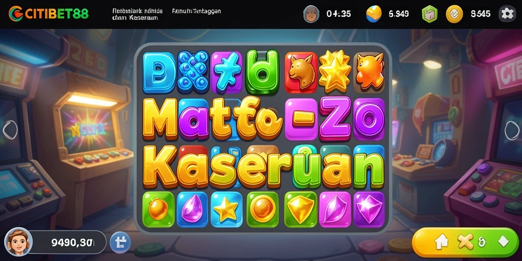 Tampilan gameplay CITIBET88 dengan momen mencocokkan objek.