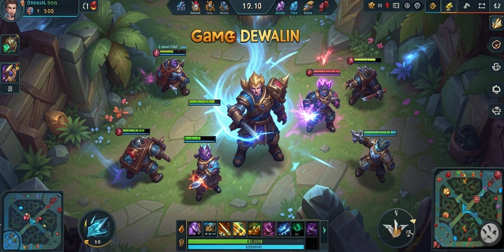 Tampilan gameplay seru di DEWALIN dengan aksi strategis.