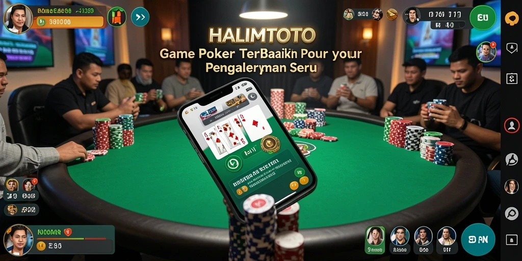 Tangkapan layar HALIMTOTO menampilkan aksi seru permainan Poker.