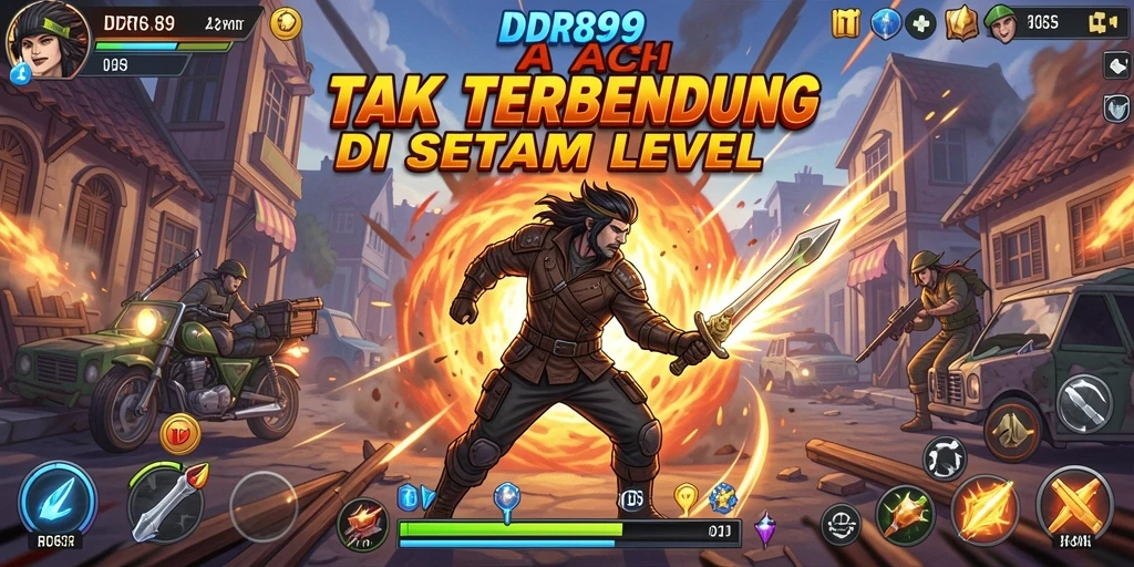 Tangkapan layar utama menunjukkan aksi epik dalam IDR89.