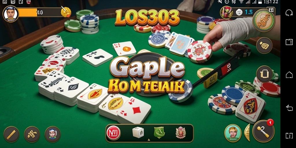 Screenshot gameplay LOS303 menampilkan pemain seru bermain Gaple.