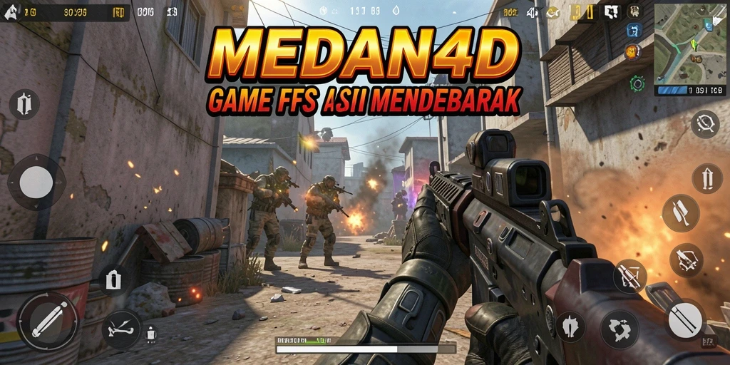 Screenshot gameplay MEDAN4D dengan aksi tembak-menembak yang intens.