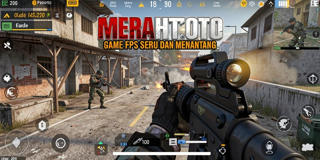 Tangkapan layar aksi mendebarkan dalam gameplay FPS MERAHTOTO.
