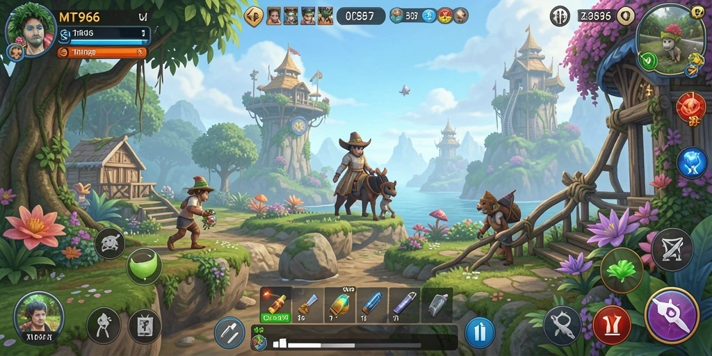 Tampilan gameplay MT966 yang realistis dan interaktif.