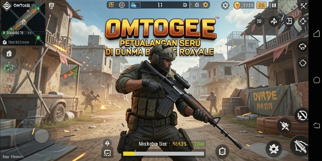 Tangkapan layar alat tempur dalam <strong>OMTOGEL</strong> menampilkan aksi pertandingan Battle Royale.