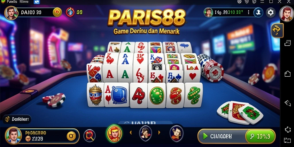 Tampilan menarik dari gameplay Domino di PARIS88.