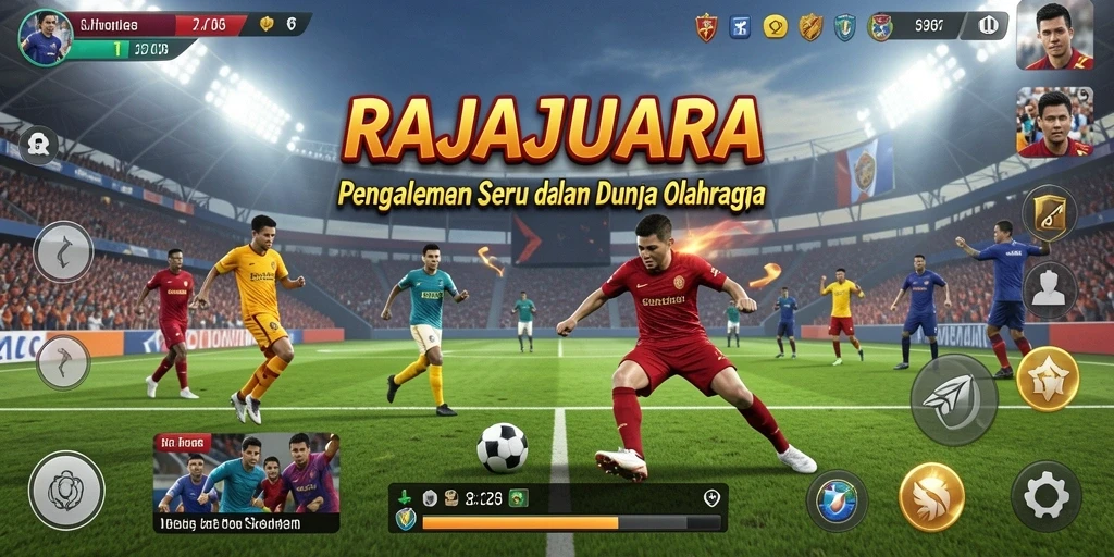 Gameplay menangkap momen seru pertandingan olahraga.