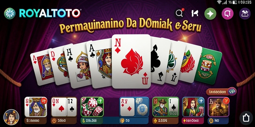 Screenshot gameplay ROYALTOTO yang menunjukkan suasana permainan Domino.
