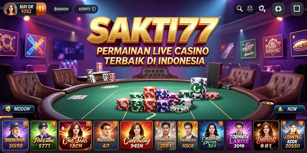 Tampilan gameplay Live Casino yang seru dan interaktif dari SAKTI77.
