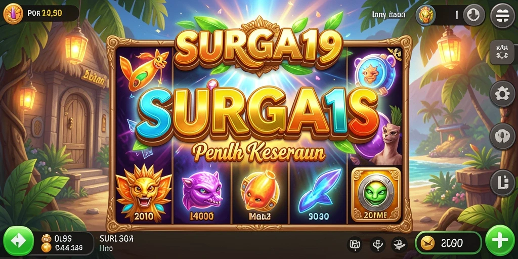 Tampilan gameplay menarik dengan mesin slot yang beragam.