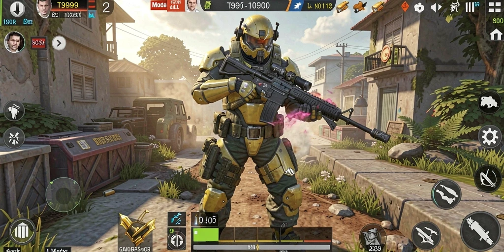 Tampilan gameplay T9999 dengan aksi strategi mendebarkan.