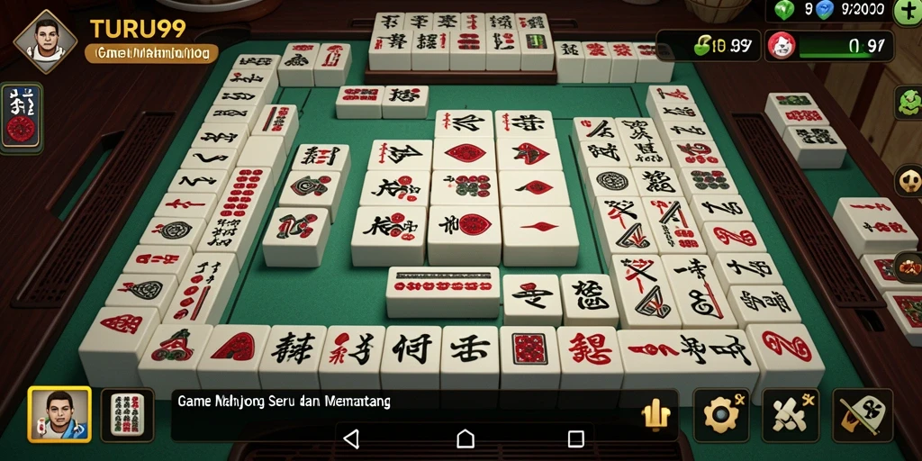 Tangkapan layar TURU99 menampilkan gameplay Mahjong yang menantang dan menyenangkan.