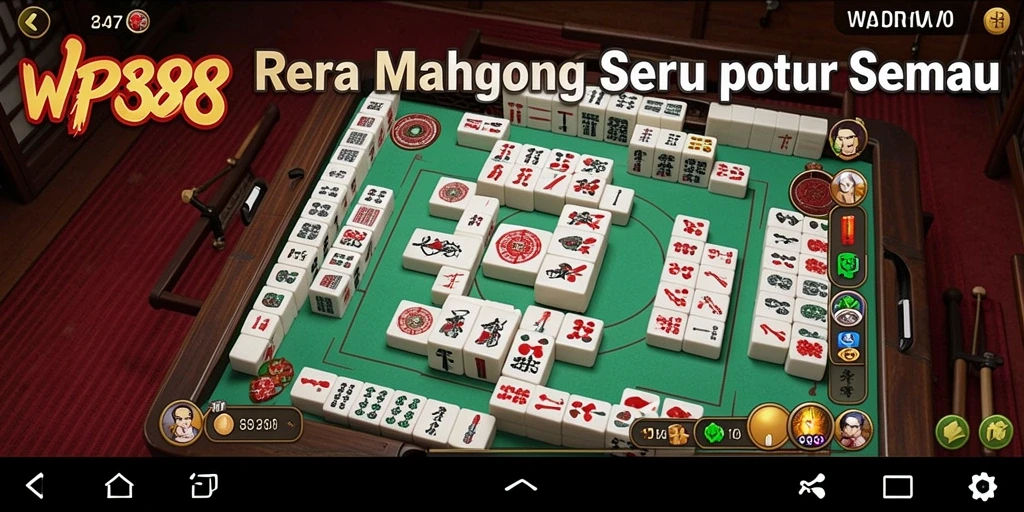 Tampilan screenshot WP888 menunjukkan permainan Mahjong yang seru.
